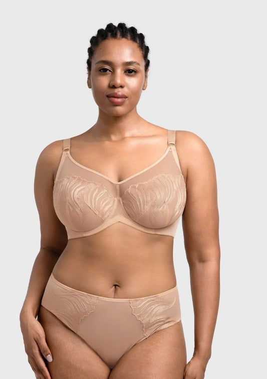 HSIA Luxe Bloom Plus Size Unlined Underwire Bra