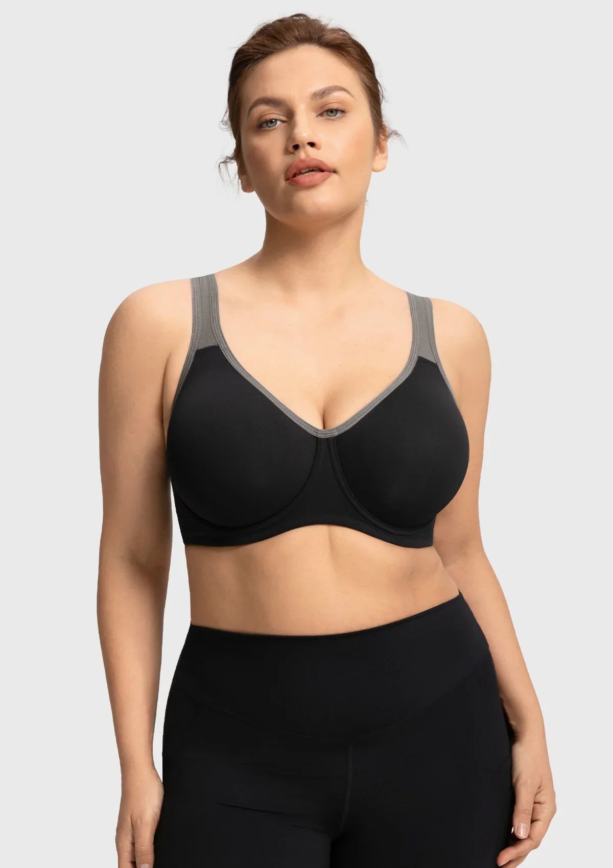 ComfyArc Unlined Outside Underwire Racerback Sports Bra