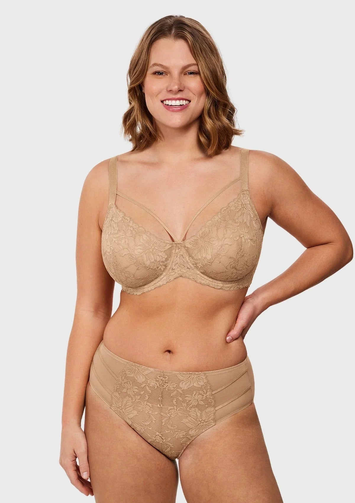 Pretty In Petals Unlined Strappy Lace Bra