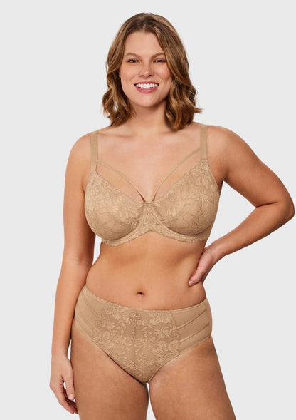 Pretty In Petals Unlined Strappy Lace Bra