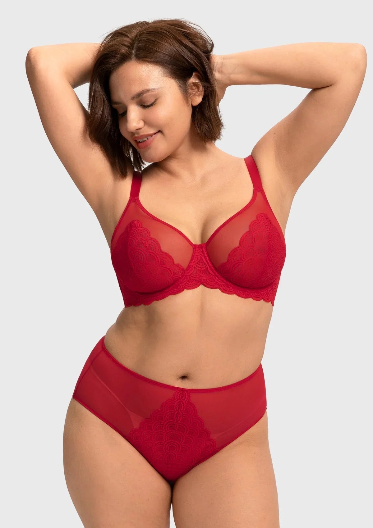Mermaid Scales Lace Unlined Bra