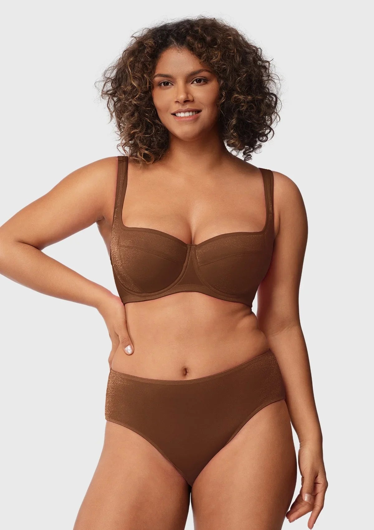 Starry Night Lightly Lined Lightly Padded Plus Size Balconette Bra