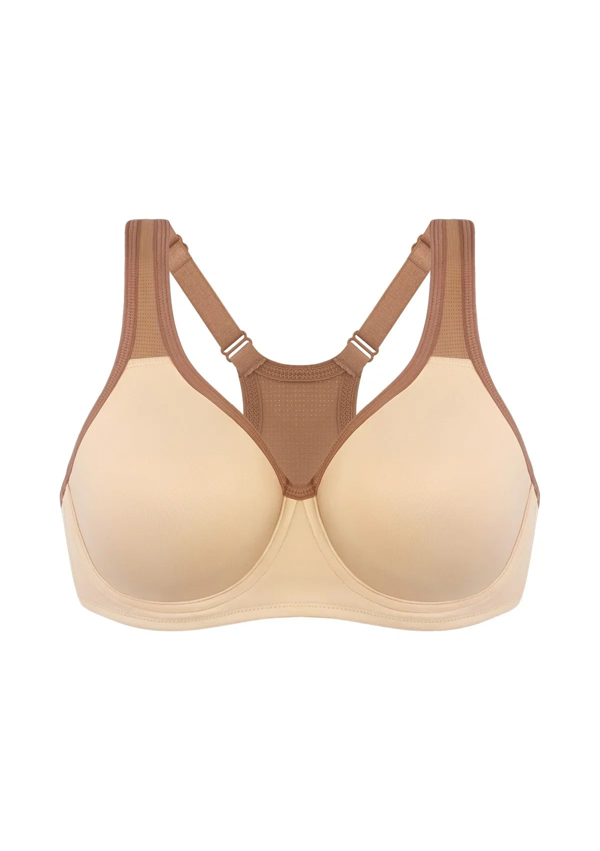 ComfyArc Unlined Outside Underwire Racerback Sports Bra
