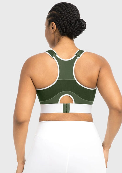 HSIA FlexCore High Impact Racerback Sports Bra Adjustable Support Full Coverage Fit
