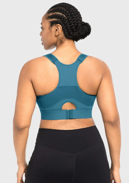 HSIA FlexCore High Impact Racerback Sports Bra Adjustable Support Full Coverage Fit