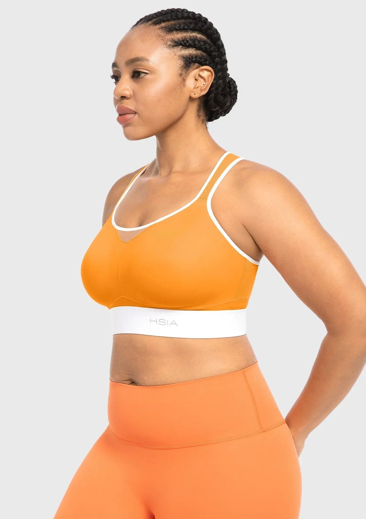 HSIA FlexCore High Impact Racerback Sports Bra Adjustable Support Full Coverage Fit