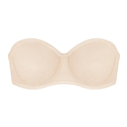 Leopard Unlined Strapless Minimizer Bra
