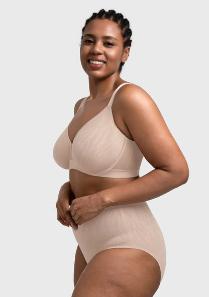 Lira Seamless Full Coverage Support Lace Unlined Minimizer Bra