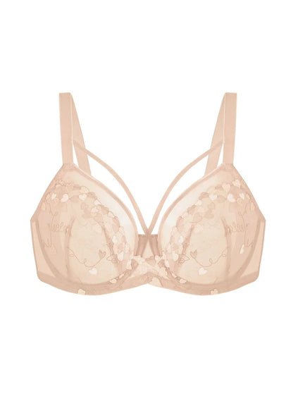 HSIA Renna Holiday Edit Embroidery Pink Lace Underwire Bra