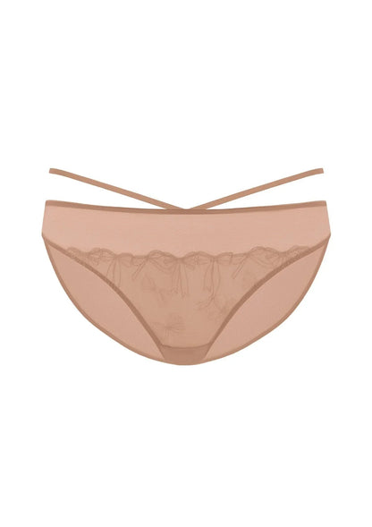 HSIA Renna Holiday Embroidered Red Mesh Brief Underwear