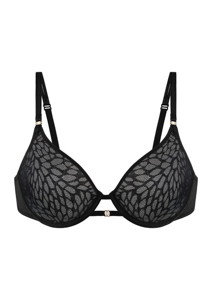 HSIA Vine Sexy Underwire Half-Cup Bra with Sheer Single-Layer Lace