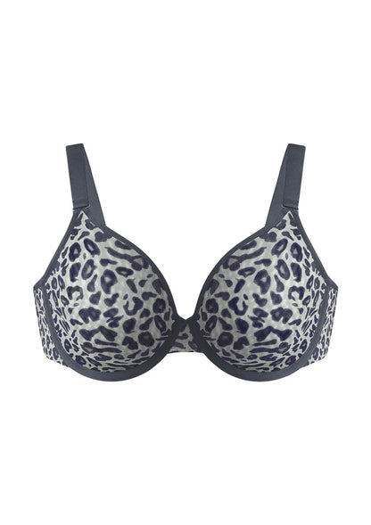 HSIA Leopard wild Unlined Plus Size Breathable Soft Mesh No Padding Underwire Bra