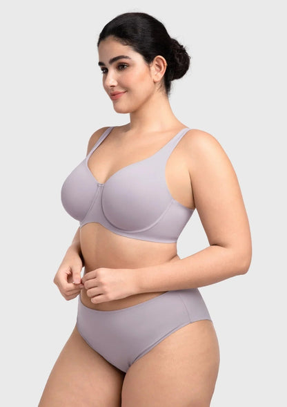 HSIA Esme Minimizer Bras for Women Plus Size Full Coverage No Padding Unlined T Shirt Bra Seamless Underwire Cool Comfort Daily Bras