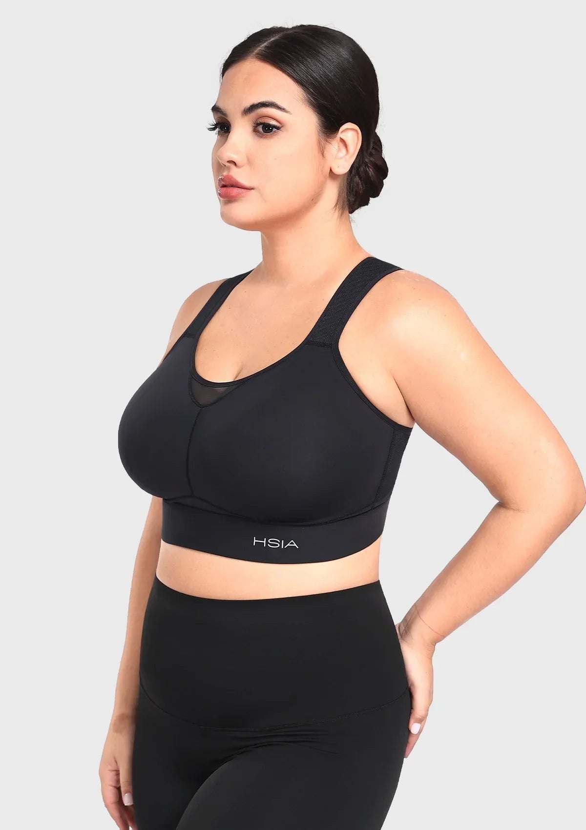 HSIA FlexCore High Impact Racerback Sports Bra Adjustable Support Full Coverage Fit