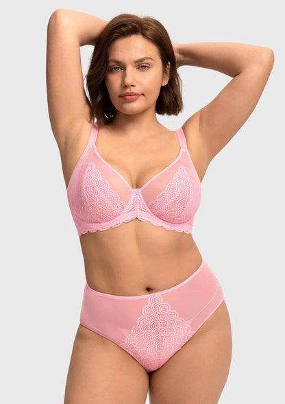 Mermaid Scales Lace Unlined Bra