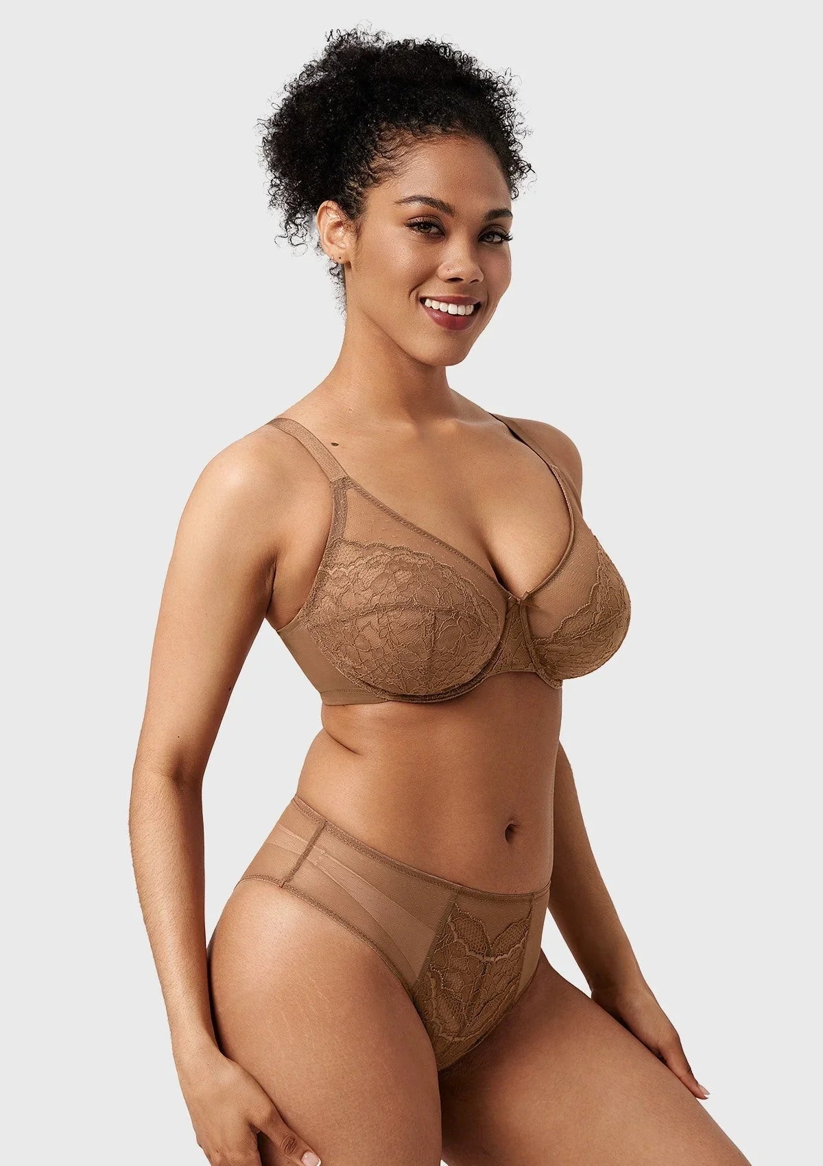 Enchante Lace Unlined Full Coverage Underwire Bra
