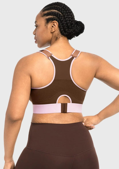 HSIA FlexCore High Impact Racerback Sports Bra Adjustable Support Full Coverage Fit