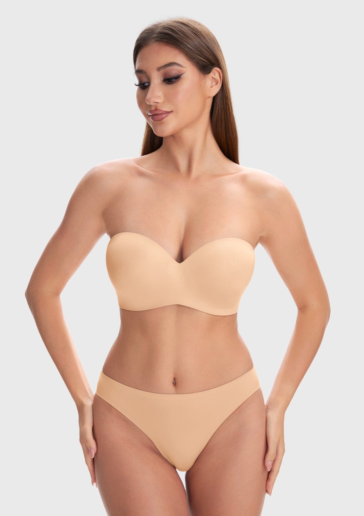 Breya Silicone-Free Seamless Push Up Strapless Bra
