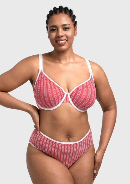 HSIA Christmas Holiday Edit Unlined Plus Size Non-padded Underwire Adjustable Straps Full Coverage Bra
