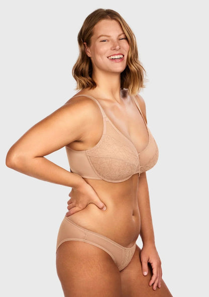 Enchante Lace Unlined Full Coverage Underwire Bra