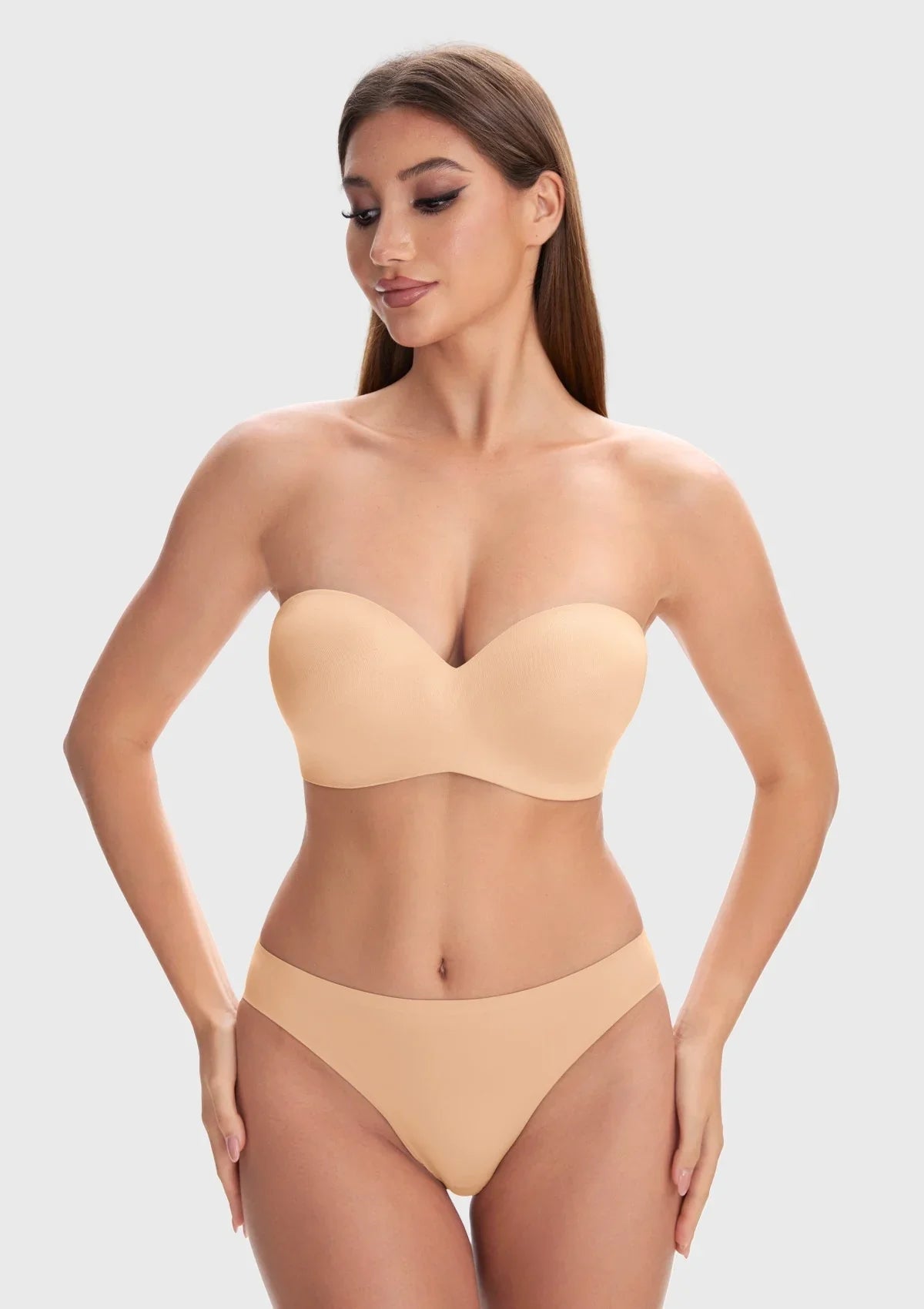 Breya Silicone-Free Seamless Push Up Strapless Bra