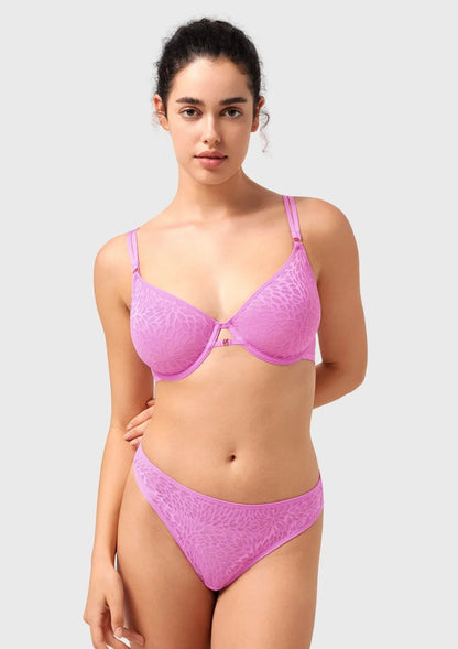 HSIA Vine Sexy Underwire Half-Cup Bra with Sheer Single-Layer Lace