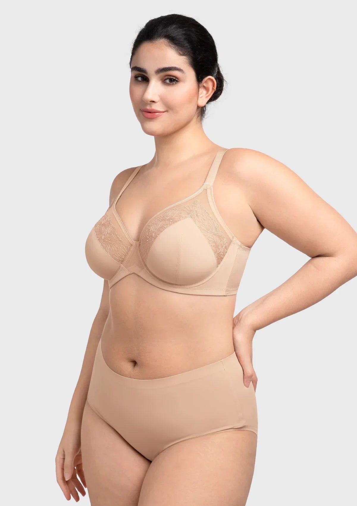 HSIA BloomStitch Floral Embroidery Underwire Bra 3/4 Cup Elegant Support Fit