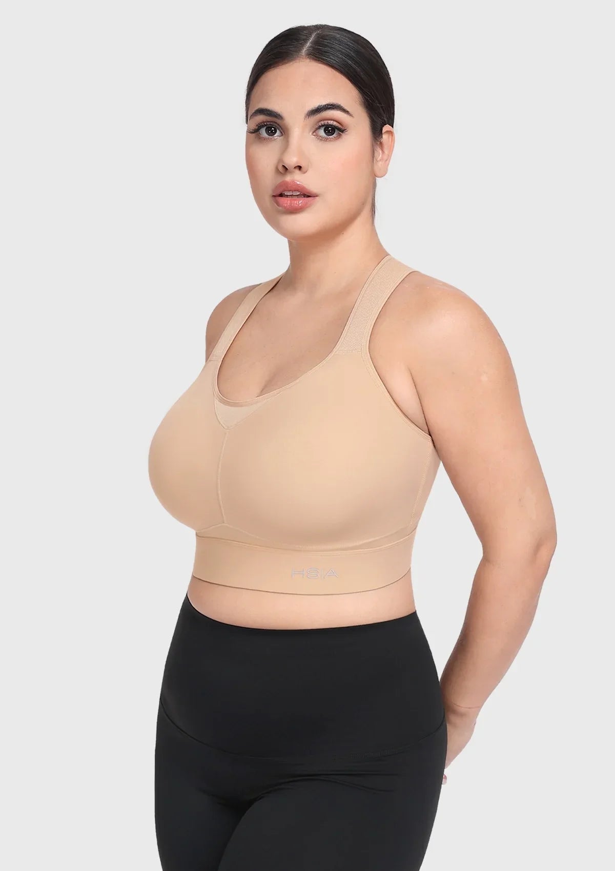 HSIA FlexCore High Impact Racerback Sports Bra Adjustable Support Full Coverage Fit