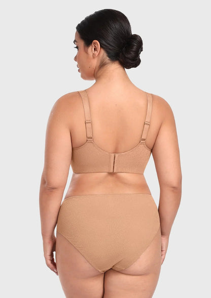 HSIA Joan Comfortzone Soft T-Shirt Full Coverage Unlined Unpadded Underwire Plus Size Minimizer Bra Everyday Bra
