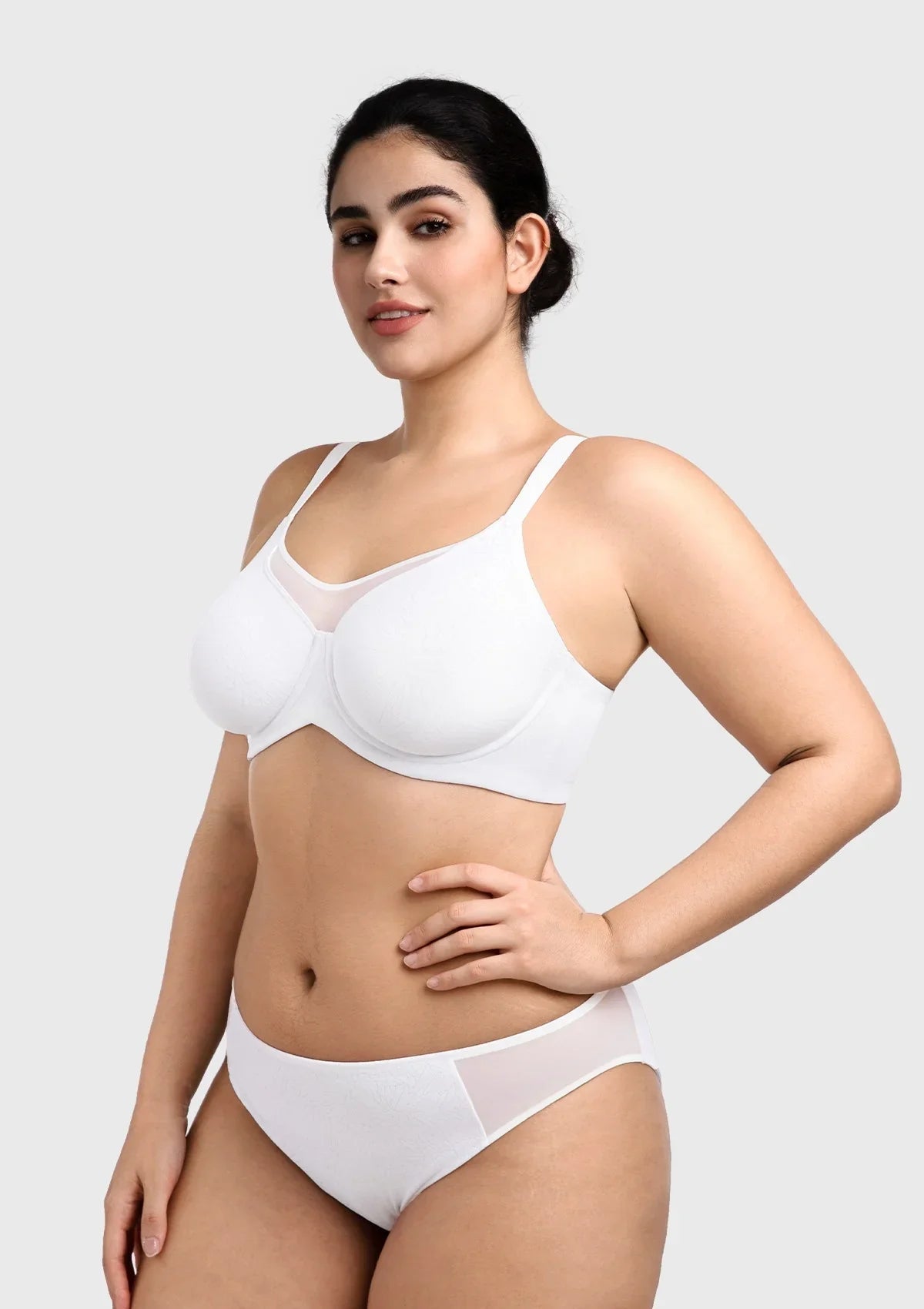 HSIA CoolComfort Plus Size Underwire Smoothing Wide Strap Full Coverage Unlined Minimizer T-shirt Bra