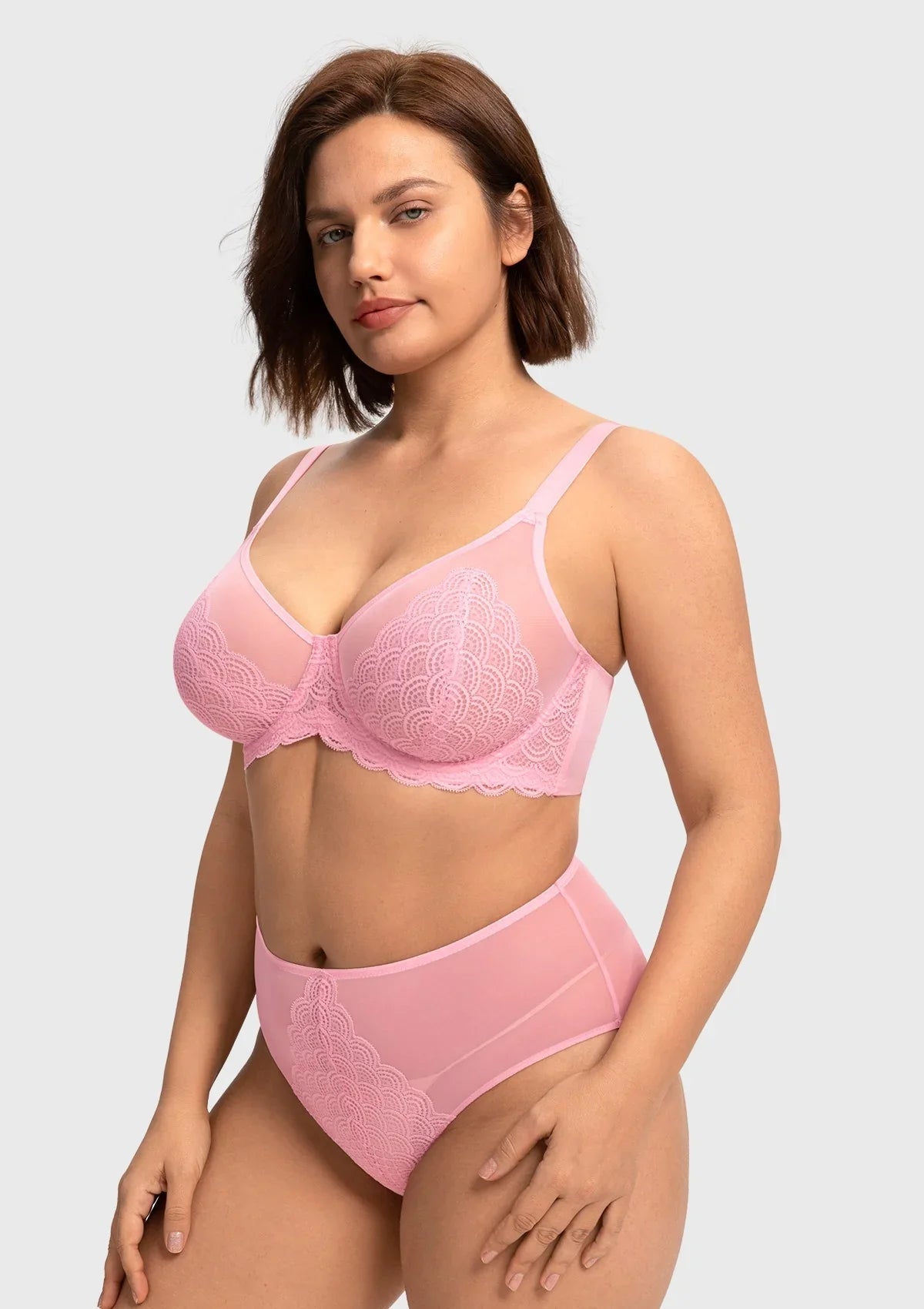Mermaid Scales Lace Unlined Bra
