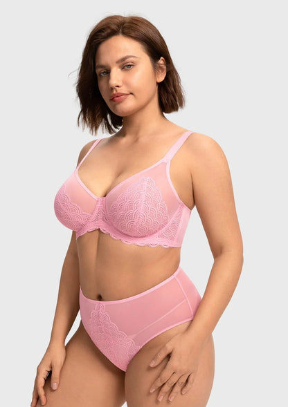 Mermaid Scales Lace Unlined Bra