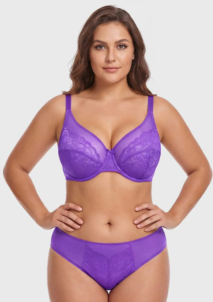 Enchante Unlined Non-padded Lace Underwire Bra