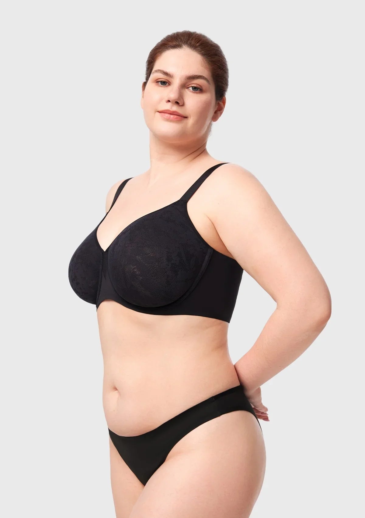 HSIA Auri Seamless Lace Support Bra Full Coverage Underwire Comfort Fit