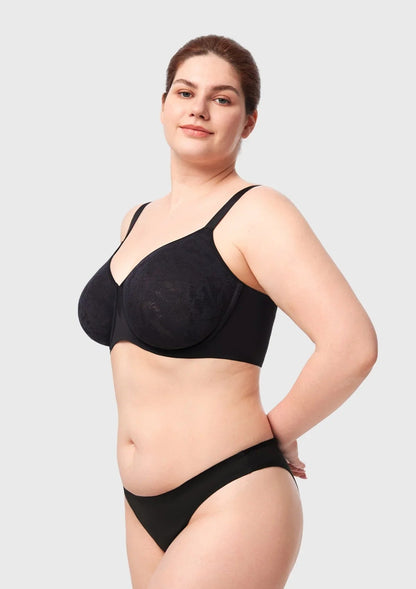 HSIA Auri Seamless Lace Support Bra Full Coverage Underwire Comfort Fit