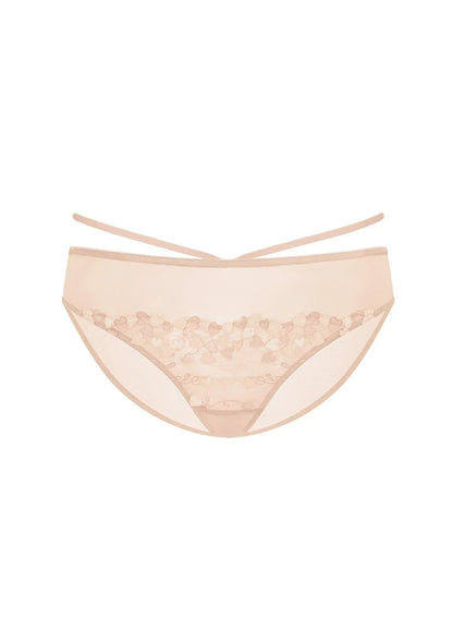 HSIA Renna Holiday Embroidered Pink Mesh Brief Underwear