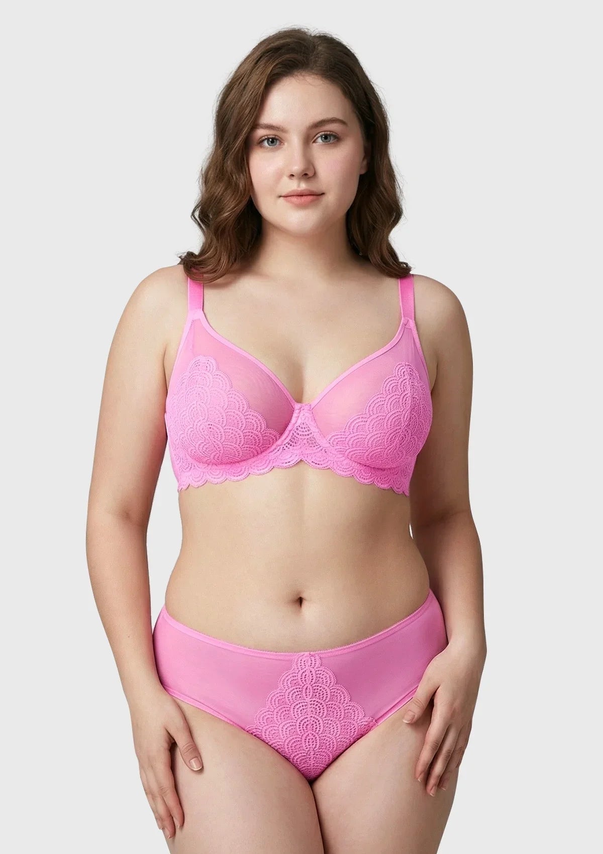 Mermaid Scales Lace Unlined Bra