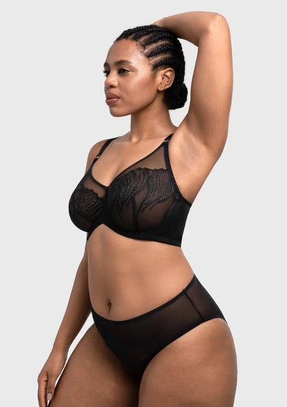 HSIA Luxe Bloom Plus Size Unlined Underwire Bra