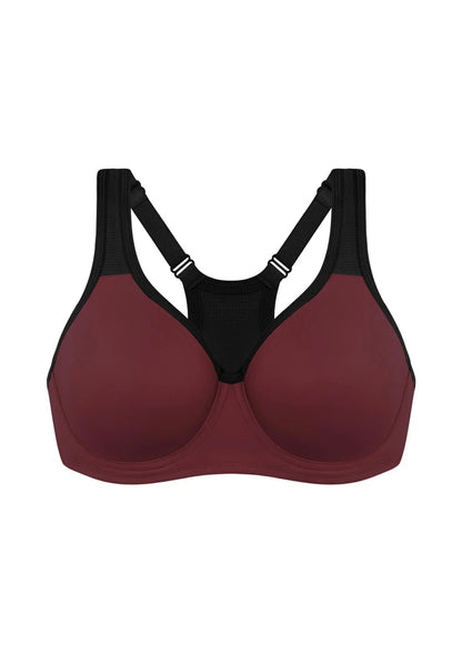 ComfyArc Unlined Outside Underwire Racerback Sports Bra