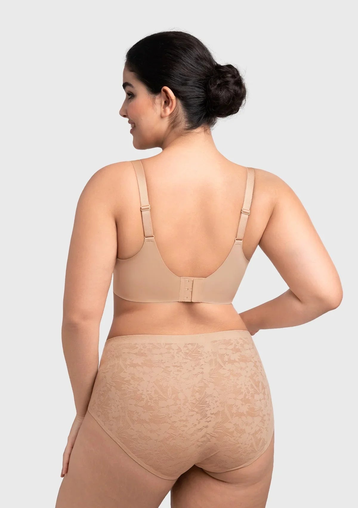 HSIA Auri Seamless Lace Support Bra Full Coverage Underwire Comfort Fit