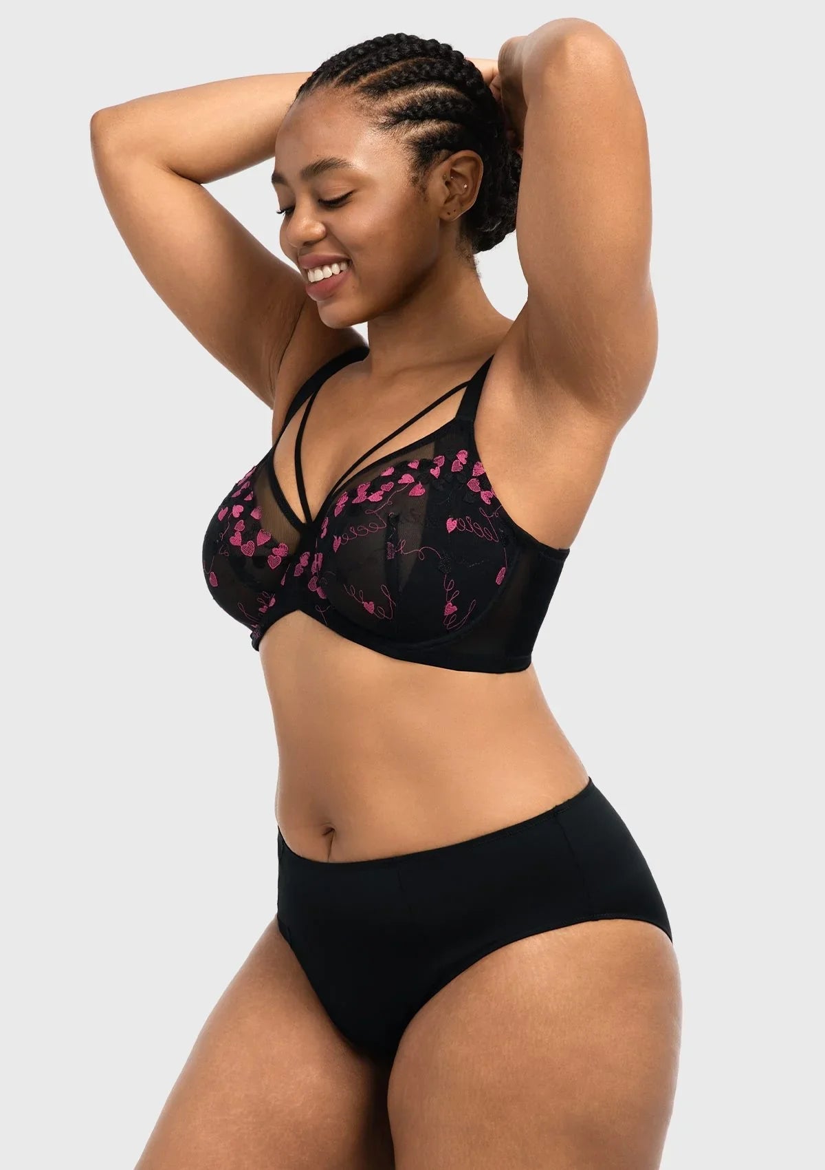 HSIA Renna Holiday Edit Embroidery Pink Lace Underwire Bra