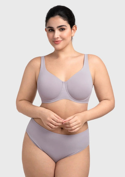 HSIA Esme Minimizer Bras for Women Plus Size Full Coverage No Padding Unlined T Shirt Bra Seamless Underwire Cool Comfort Daily Bras