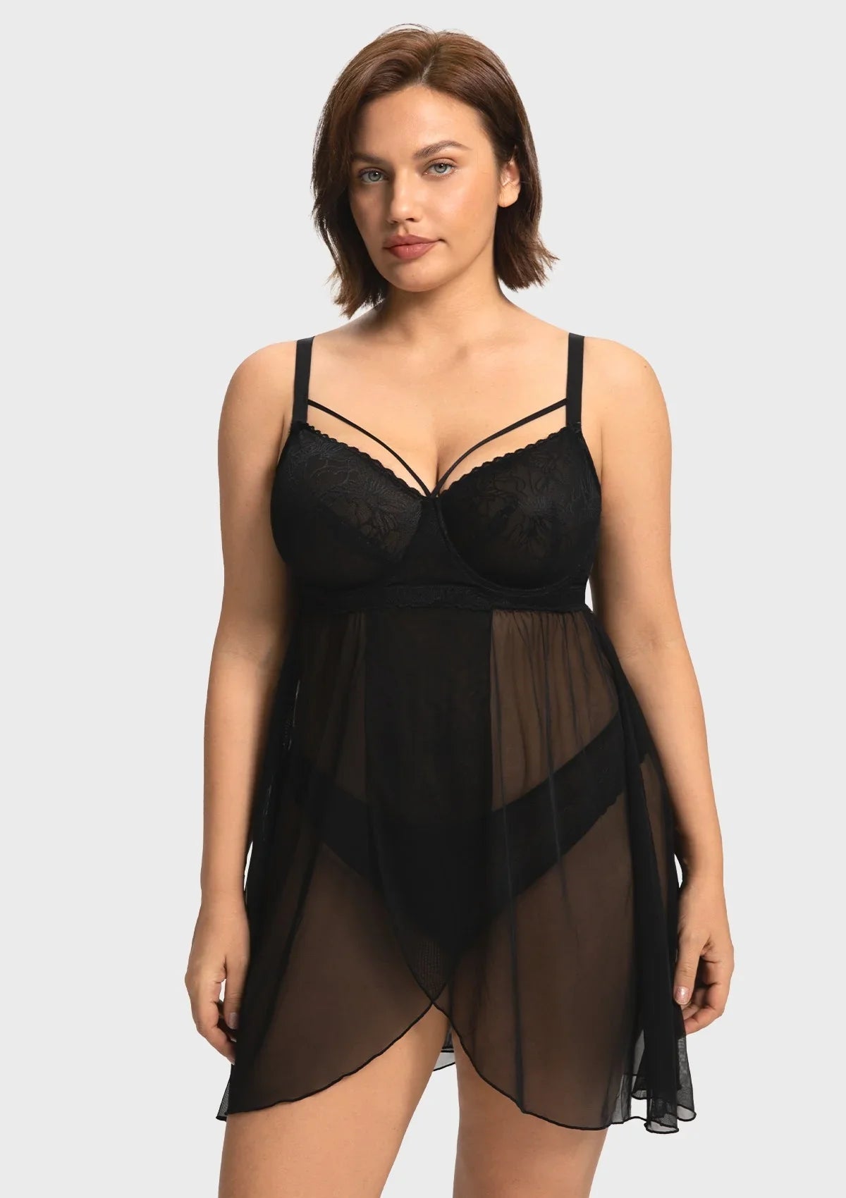 Romantic Lace Underwire Babydoll for Special Nights