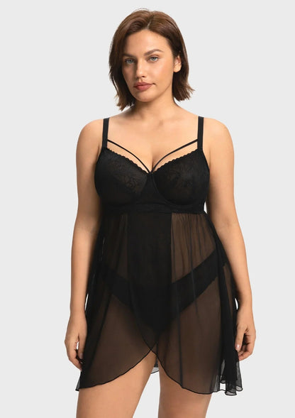 Romantic Lace Underwire Babydoll for Special Nights