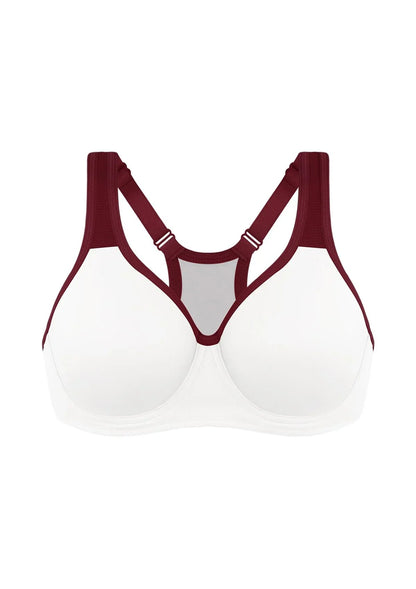ComfyArc Unlined Outside Underwire Racerback Sports Bra
