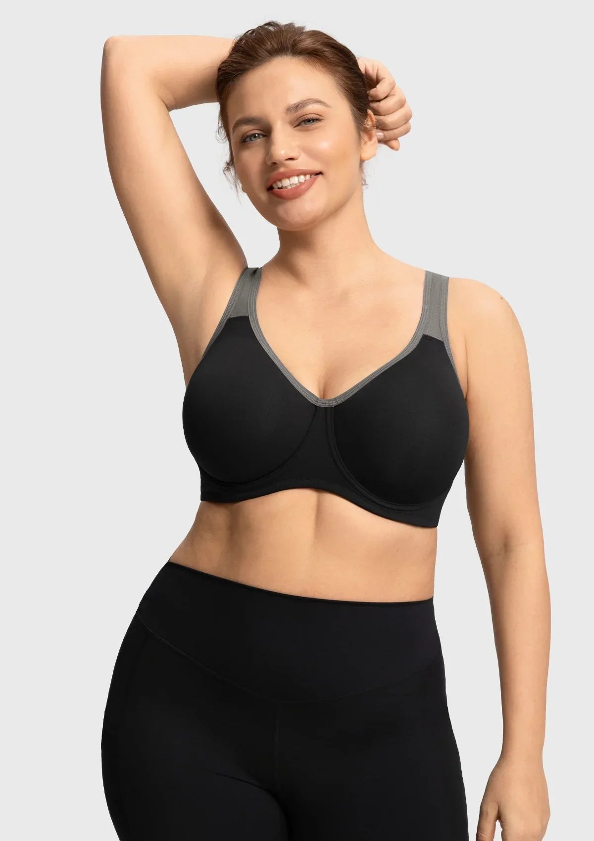 ComfyArc Unlined Outside Underwire Racerback Sports Bra