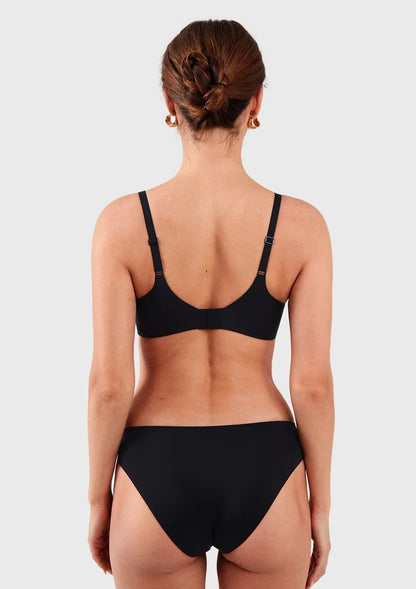 HSIA Ada Buttery Soft V-Neck Wireless Comfortable Bra No Underwire Supportive T-shirt Push Up Bralettes Plunge Seamless