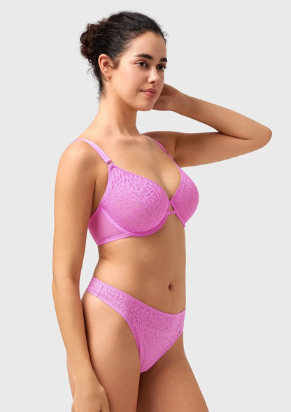 HSIA Vine Sexy Underwire Half-Cup Bra with Sheer Single-Layer Lace