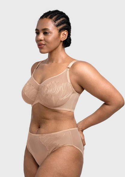 HSIA Luxe Bloom Plus Size Unlined Underwire Bra