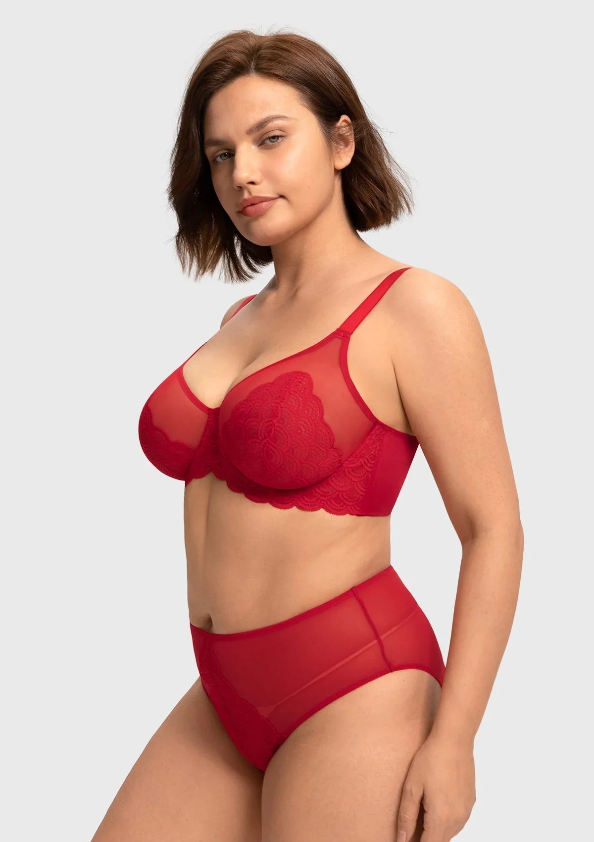 Mermaid Scales Lace Unlined Bra